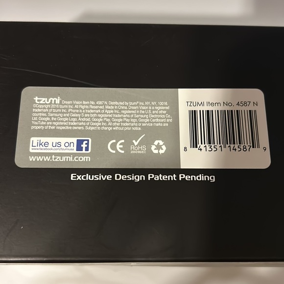 Dream Vision VR Virtual Reality 360 Smartphone Headset Earbuds iOS Android Black - Picture 9 of 9